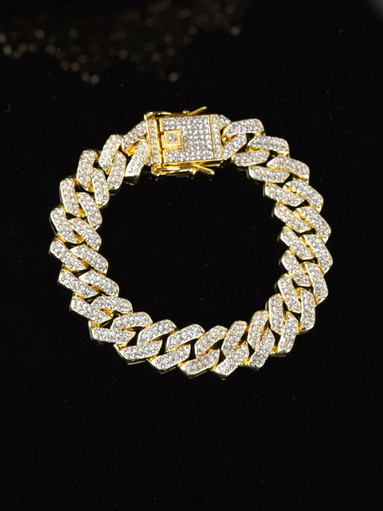 Rhinestone Inlaid Bracelet Set