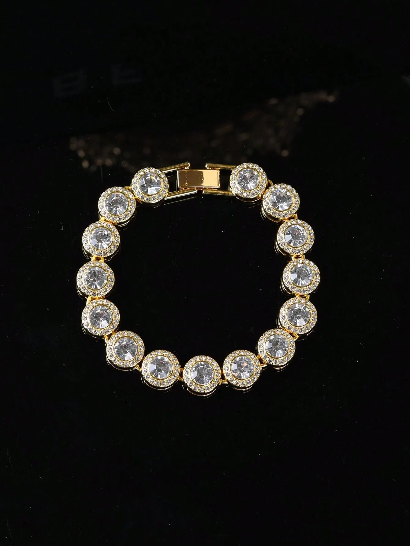 Rhinestone Inlaid Bracelet Set