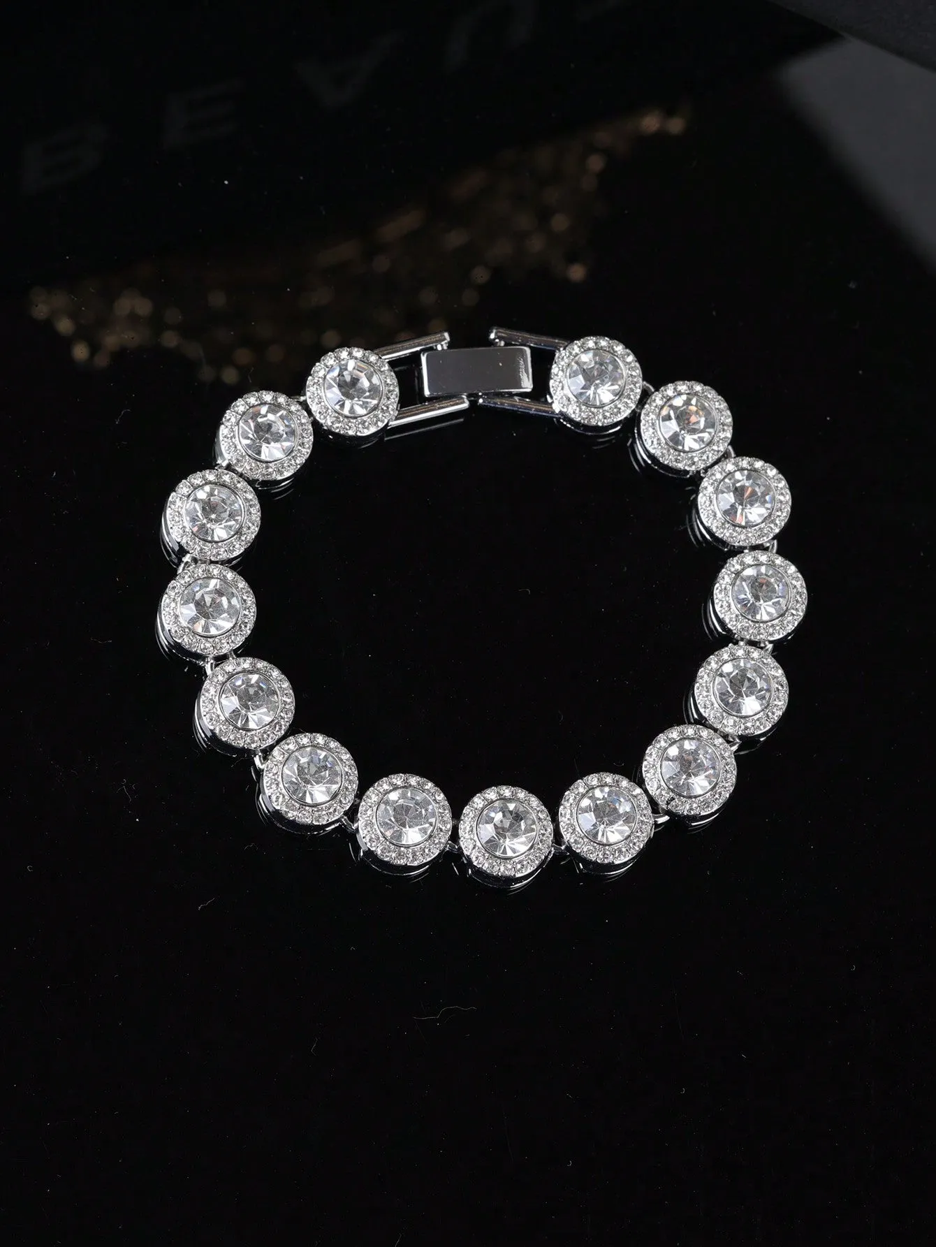 Rhinestone Inlaid Bracelet Set