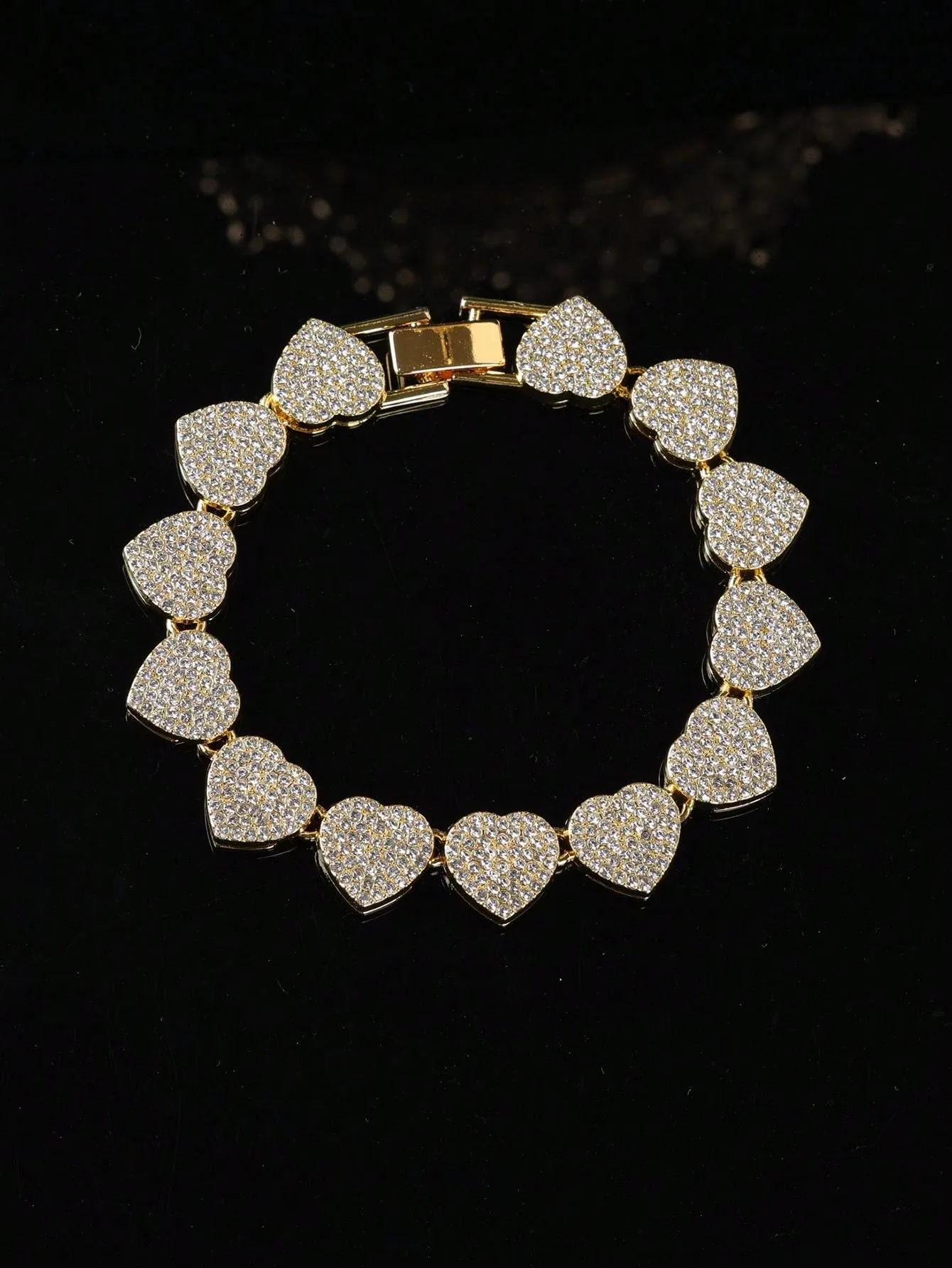 Rhinestone Inlaid Bracelet Set