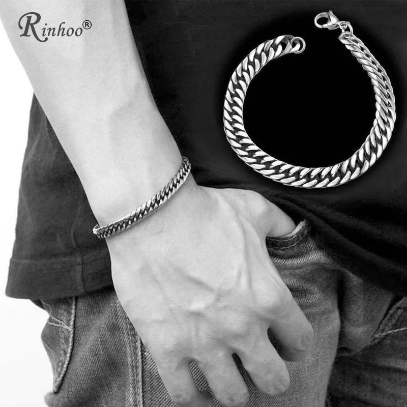 RINHOO Punk branded bracelet