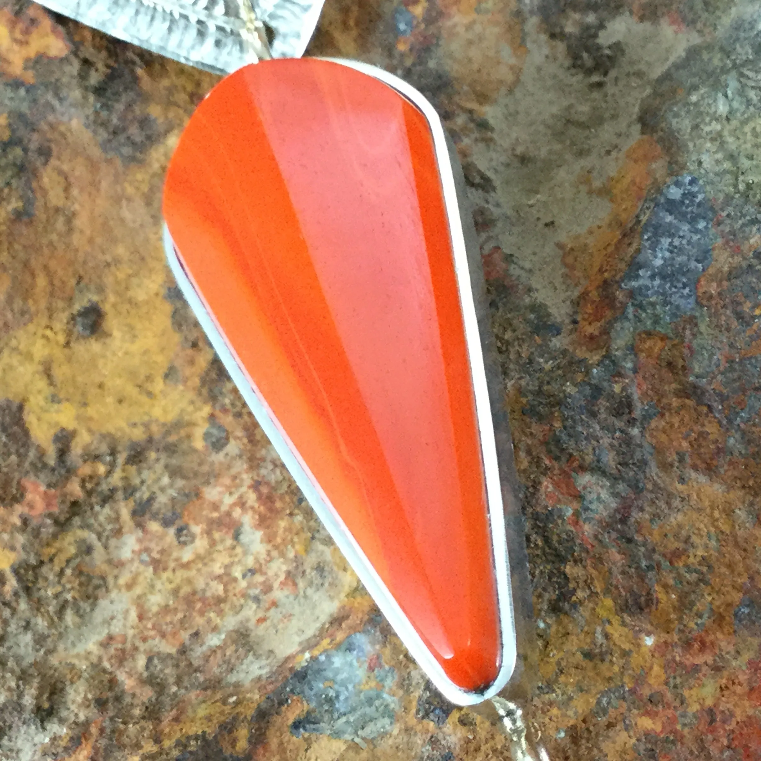 Rosarita, Boulder Opal Inlaid Sterling Silver Pendant by Duane Maktima