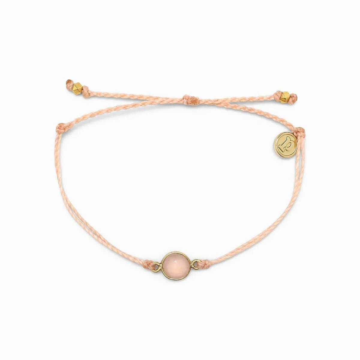 ROSE QUARTZ CHARM BRACELET GOLD | PURA VIDA