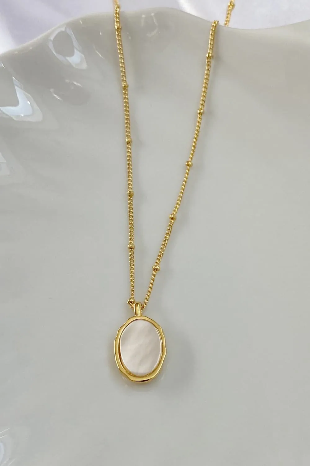 Shell Shape Copper 14K Gold Plated Necklace