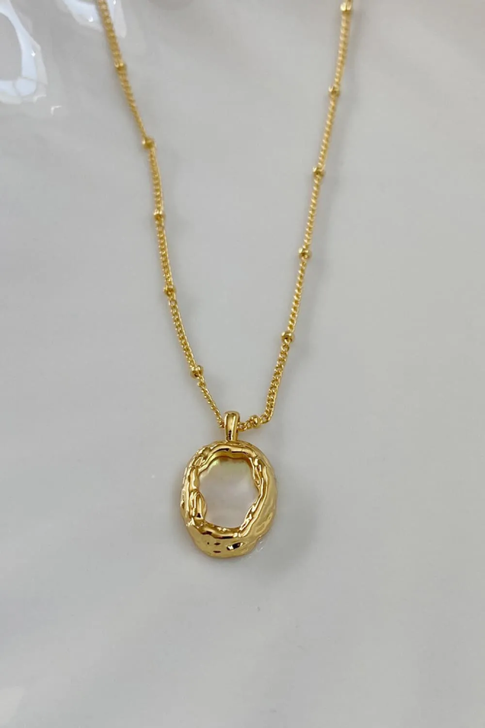 Shell Shape Copper 14K Gold Plated Necklace
