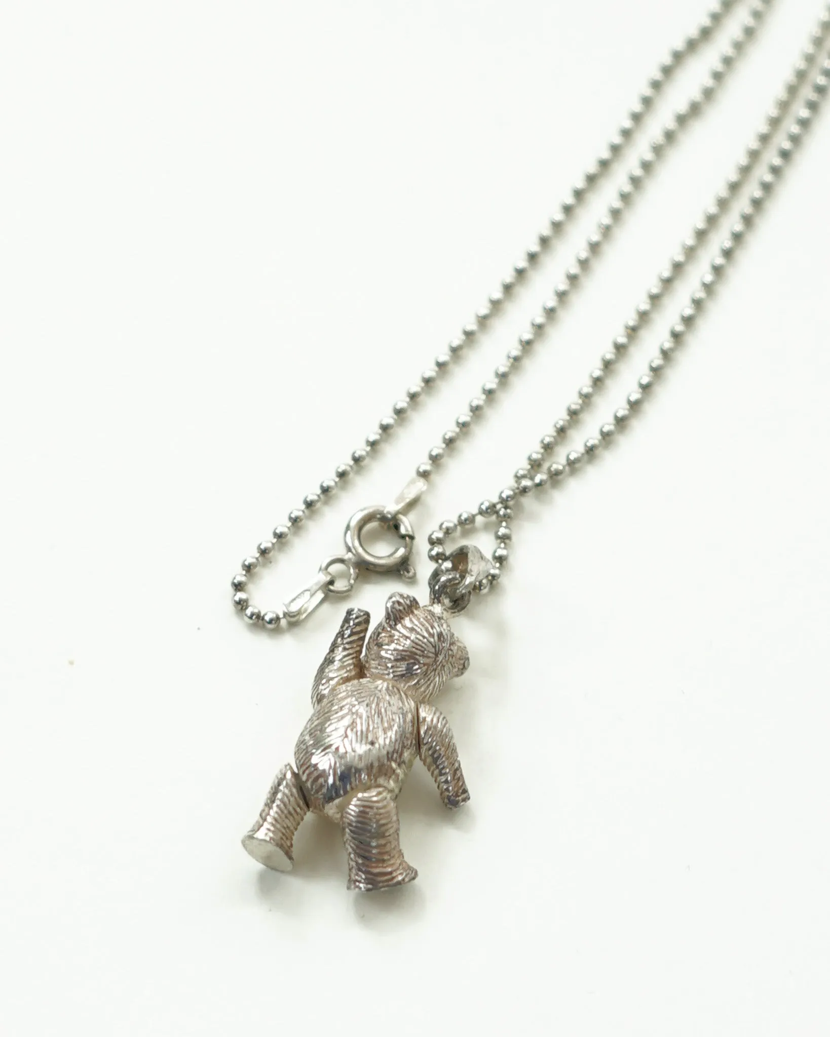 Silver Necklace w/ Bear Charm