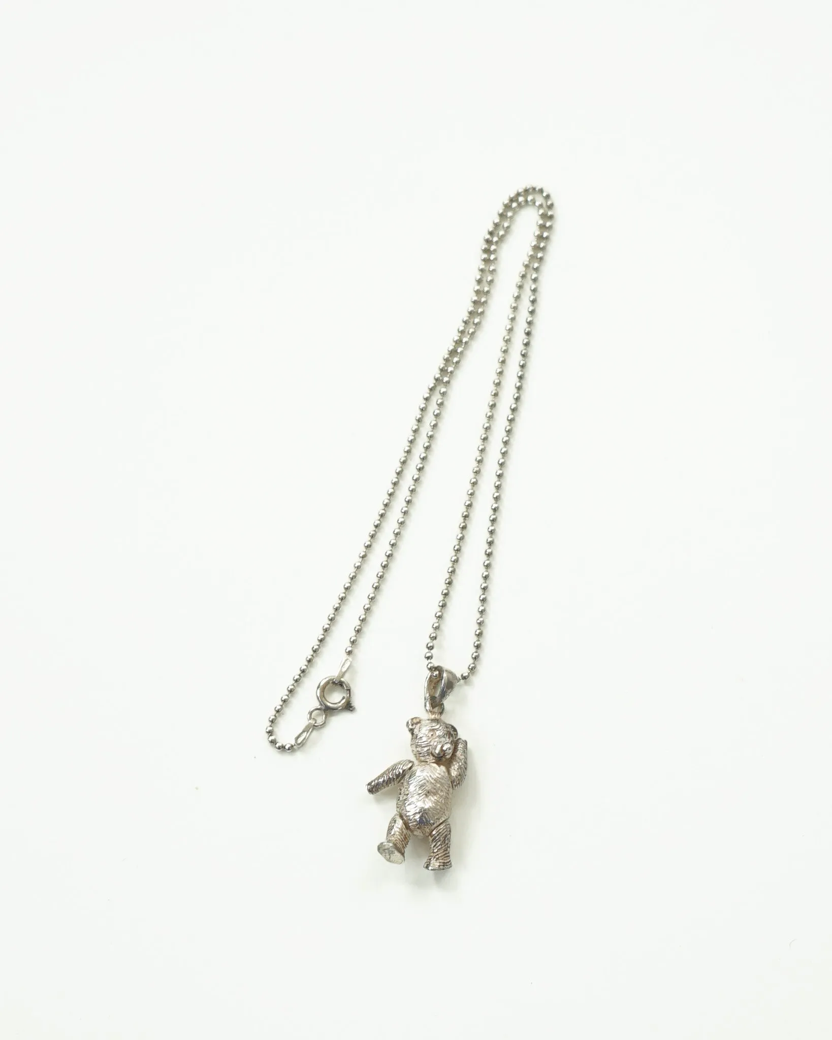 Silver Necklace w/ Bear Charm