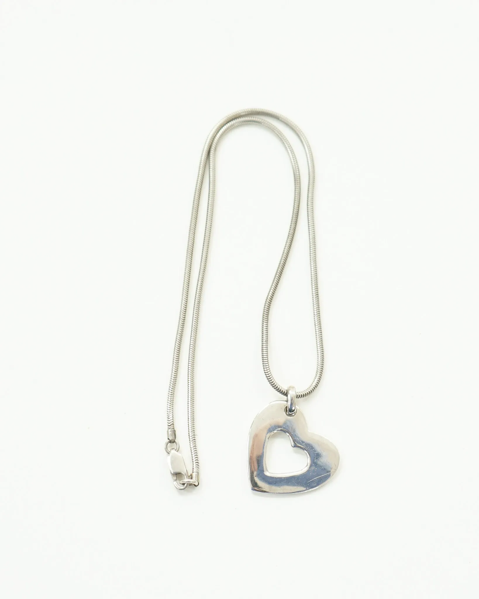 Silver Necklace w/ Heart Charm