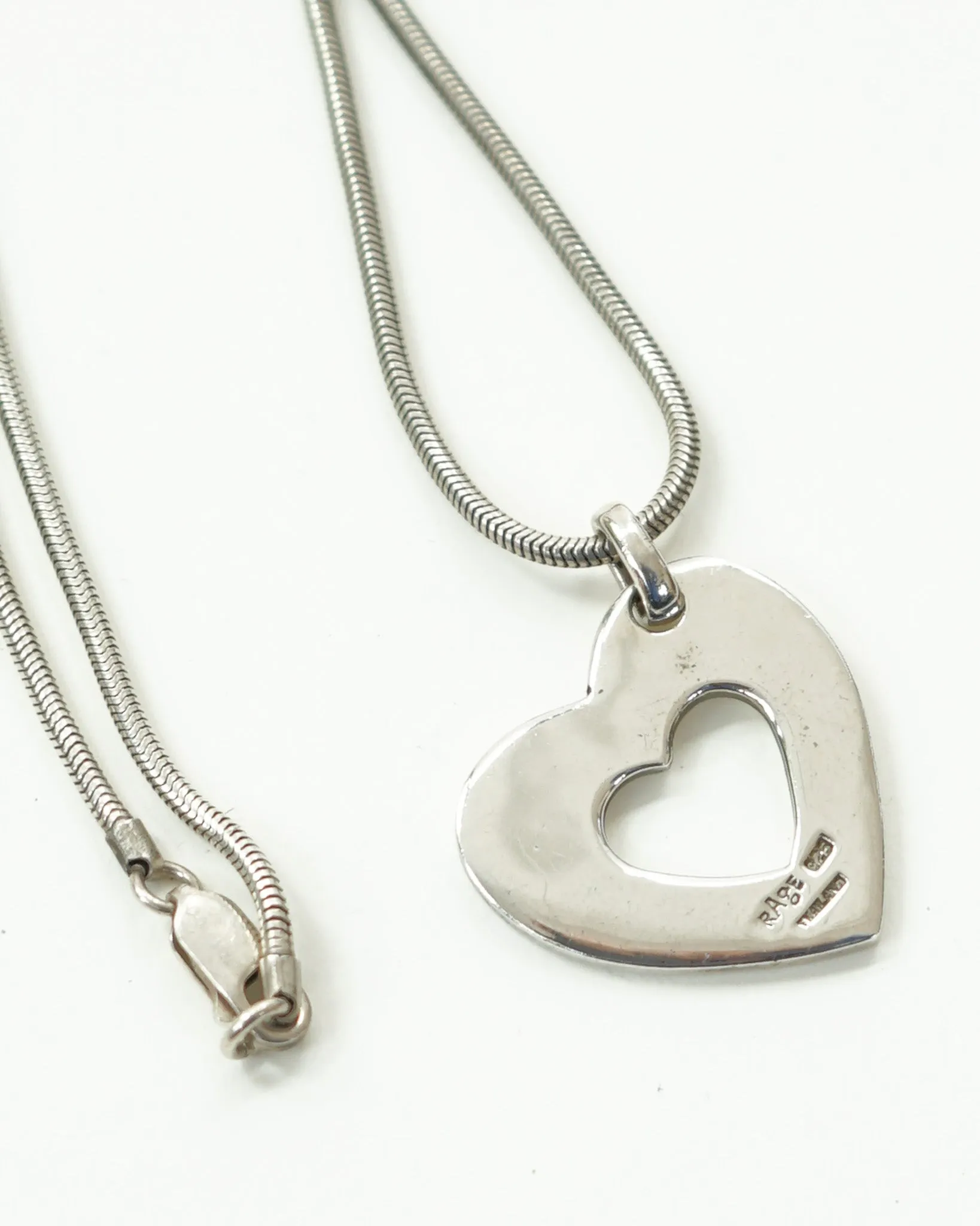 Silver Necklace w/ Heart Charm