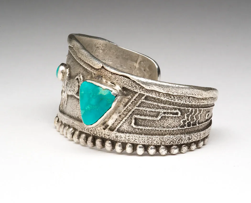 Silver Tufa Cast Wild At Heart Horse Cuff