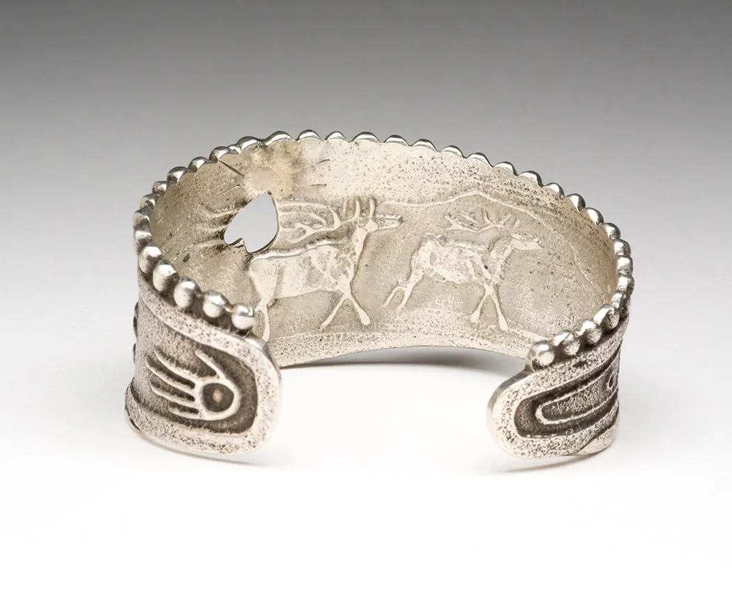 Silver Tufa Cast Wild At Heart Horse Cuff