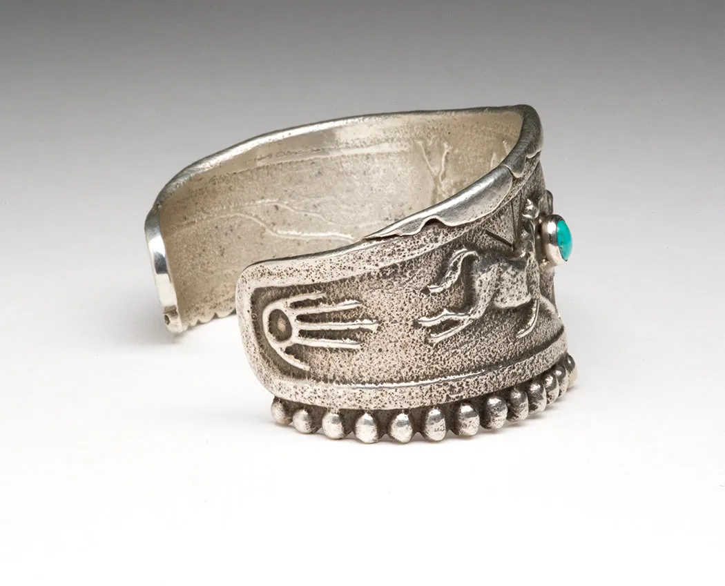Silver Tufa Cast Wild At Heart Horse Cuff
