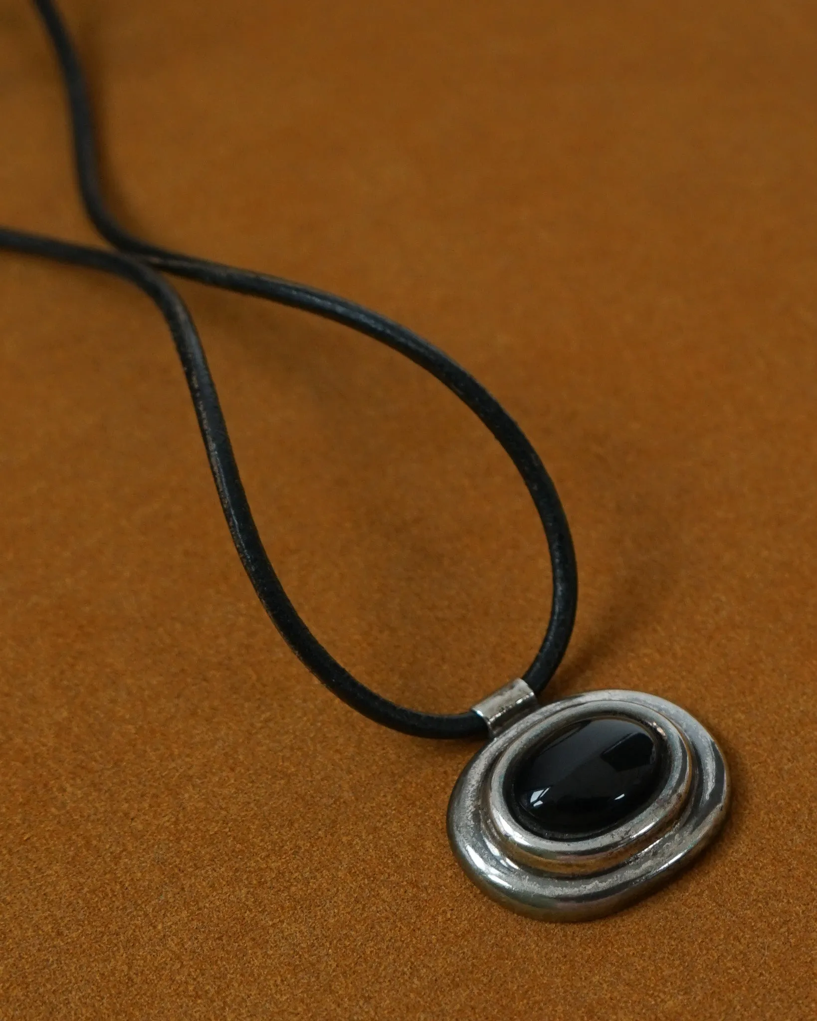 Silver x Onyx Charm Code Necklace