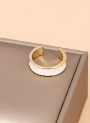 Simple White Ring for Teen Girls | Stackable Ring for Women | Fashion Jewelry Gift for her