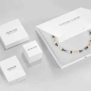 Stainless Steel Crystal Multicolour Gold Necklace  3040/10-1516