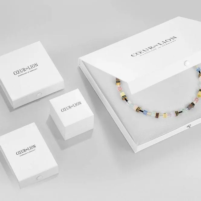 Stainless Steel Crystal Multicolour Gold Necklace  3040/10-1516