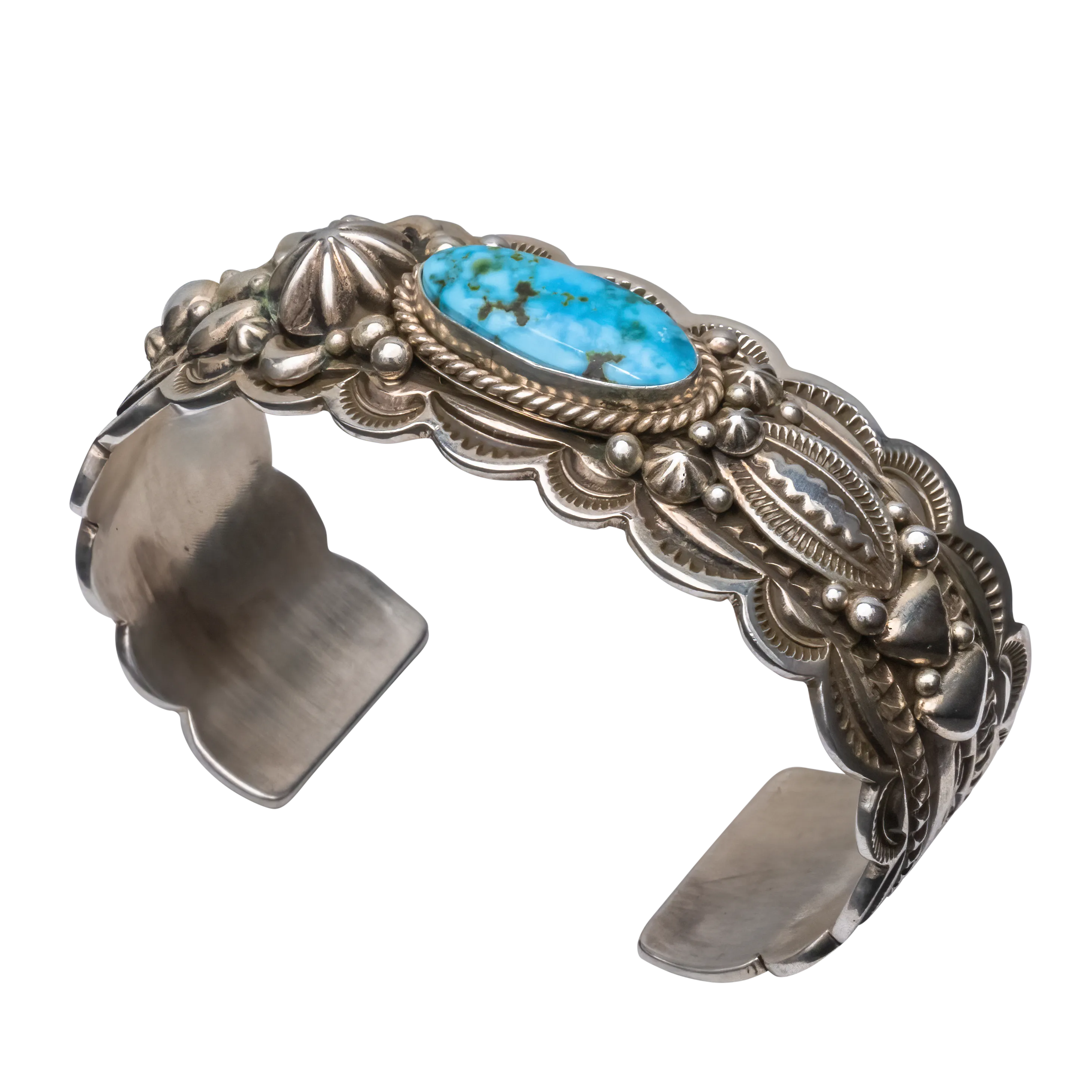 Sterling Silver Kingman Turquoise Cuff | Happy Piasso