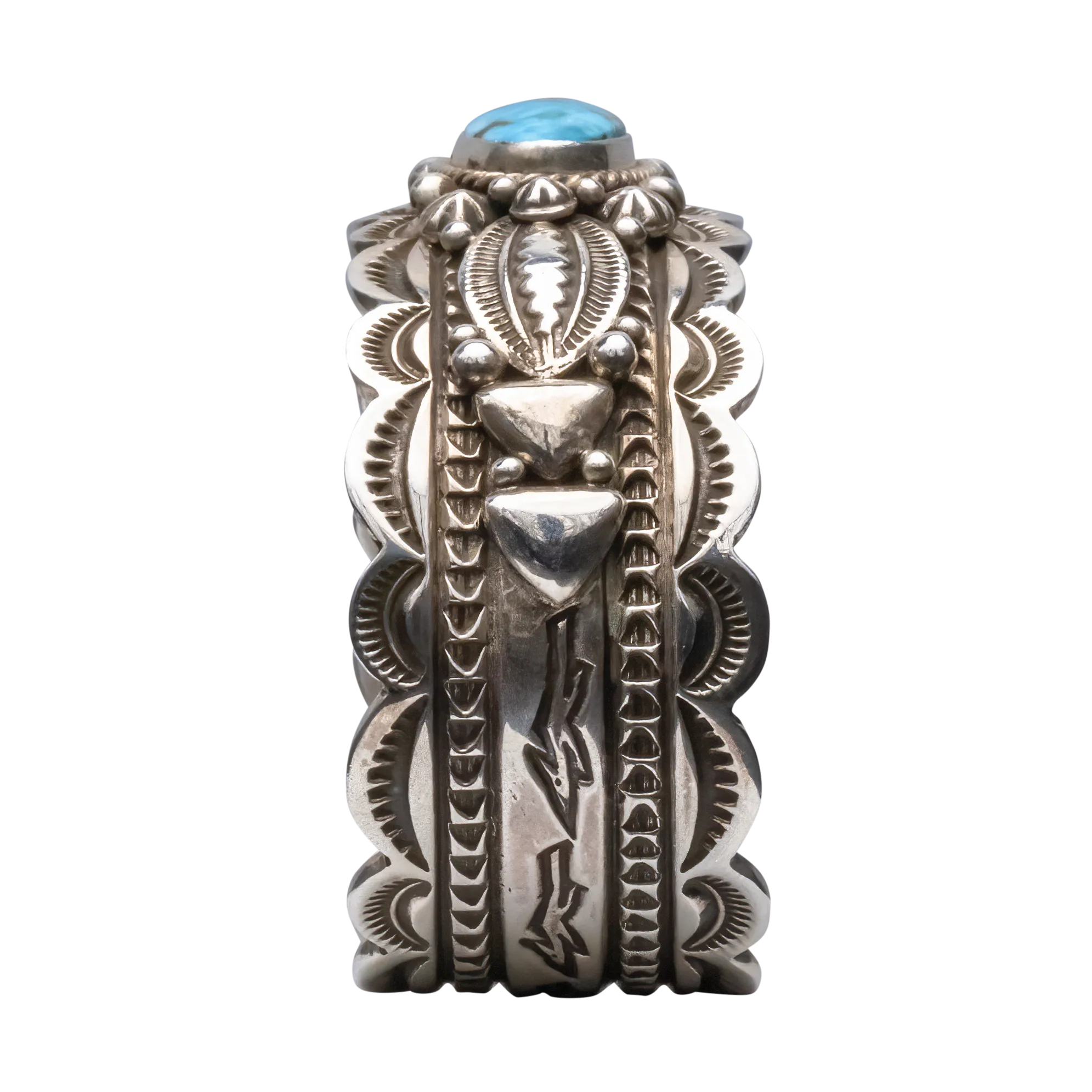 Sterling Silver Kingman Turquoise Cuff | Happy Piasso