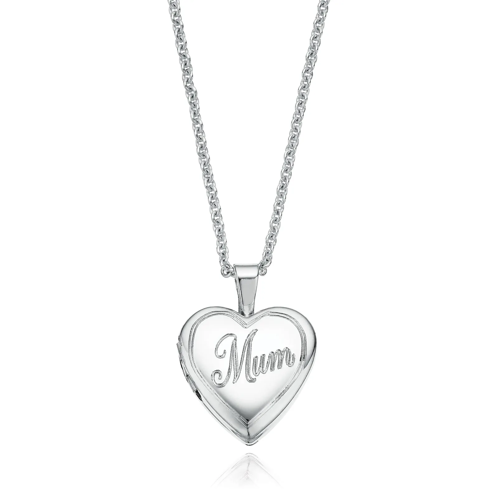 Sterling Silver Mum Heart Locket
