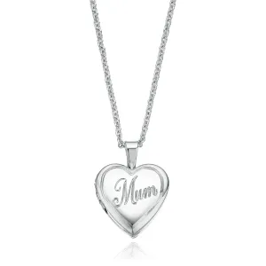 Sterling Silver Mum Heart Locket