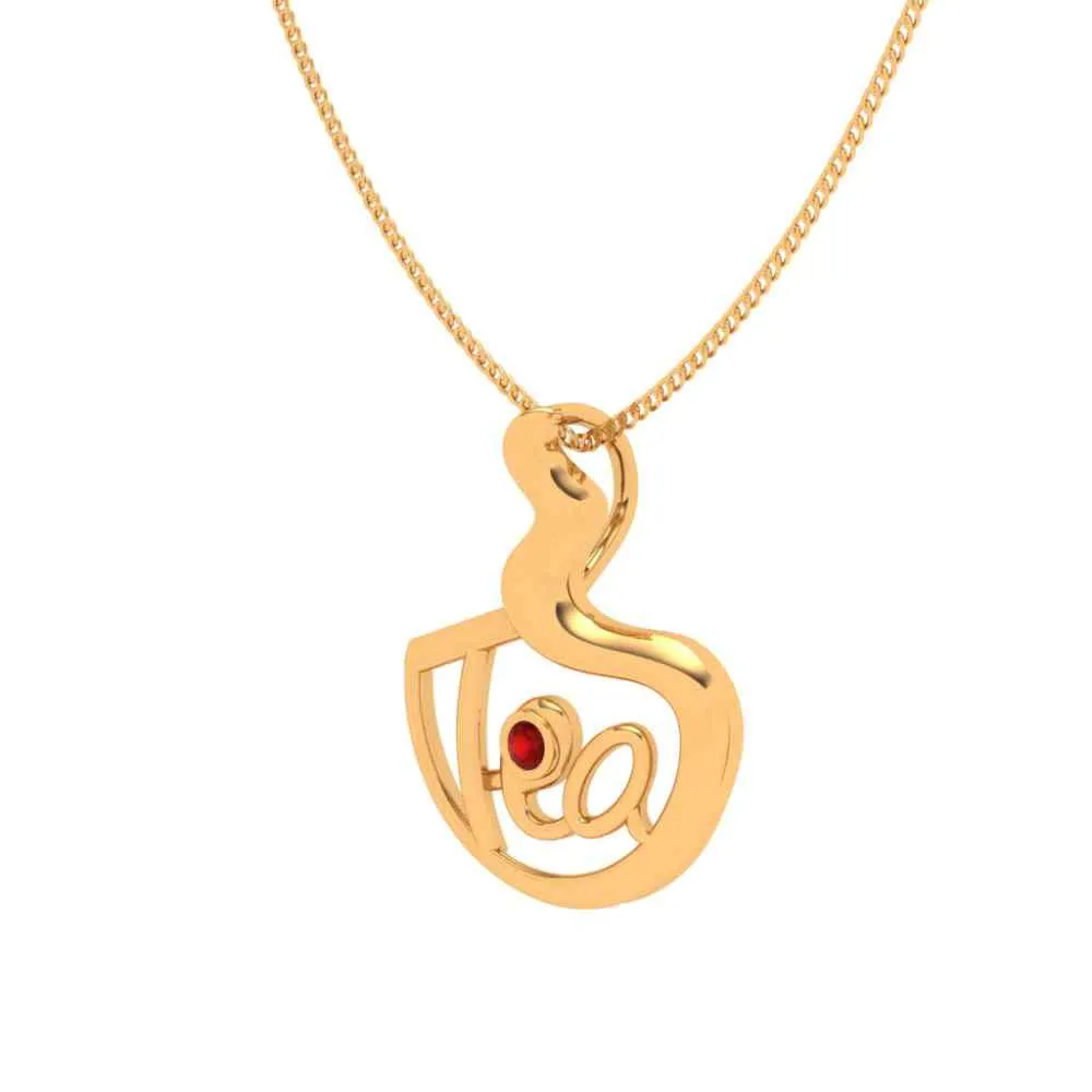 Tea Lover Gold Pendant