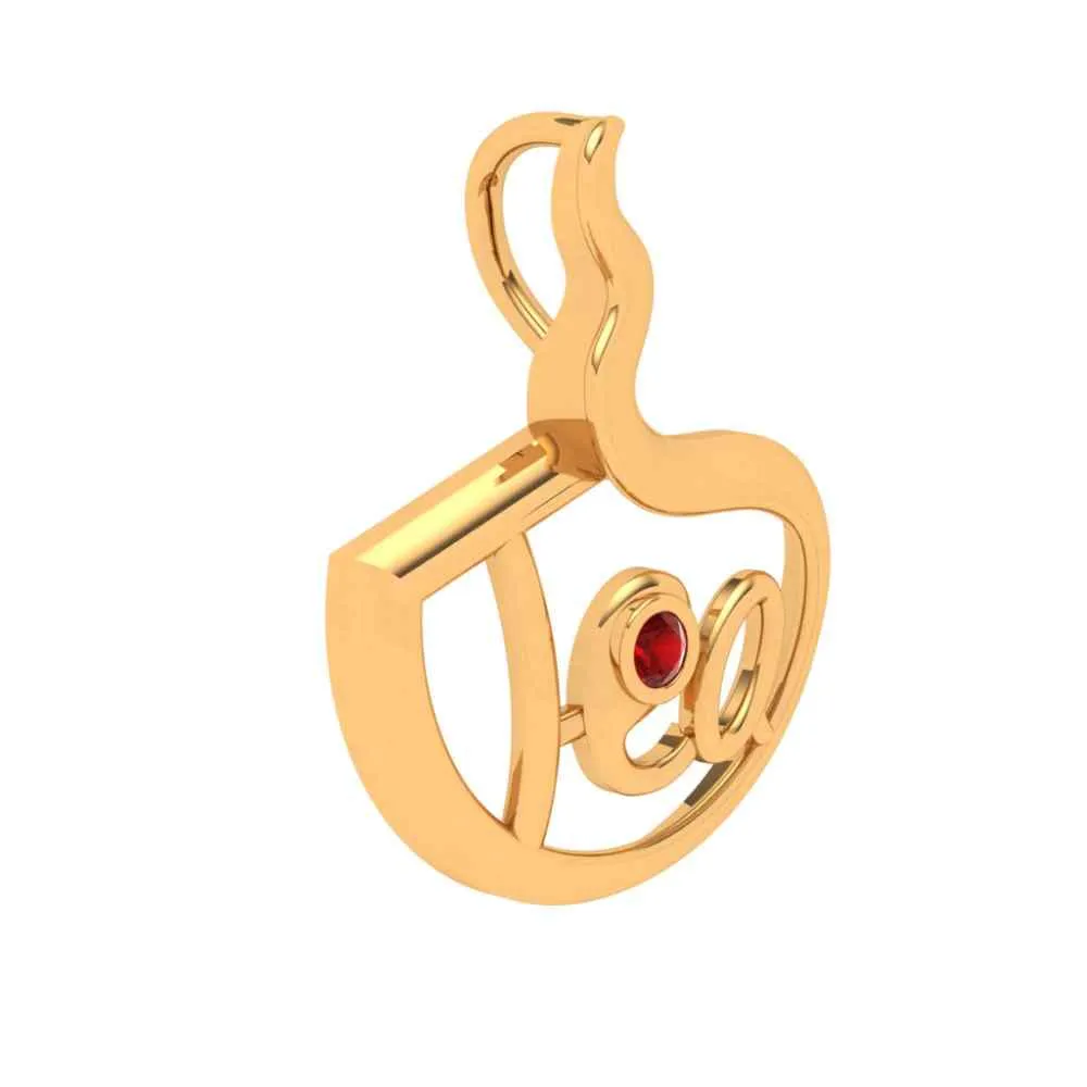 Tea Lover Gold Pendant