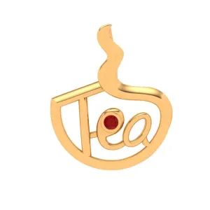 Tea Lover Gold Pendant