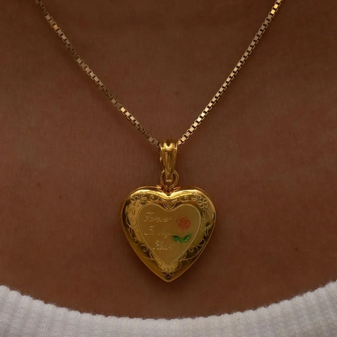 THE FOREVER IN MY HEART PHOTO LOCKET NECKLACE