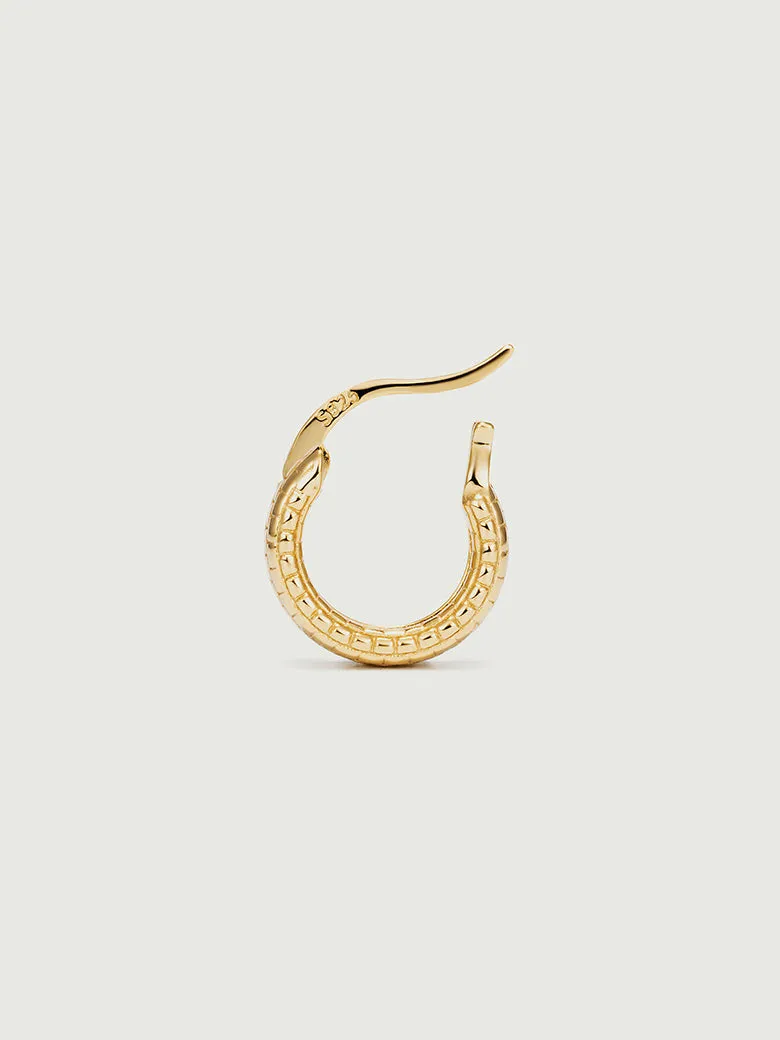 Treaded Edge Hoop Earrings