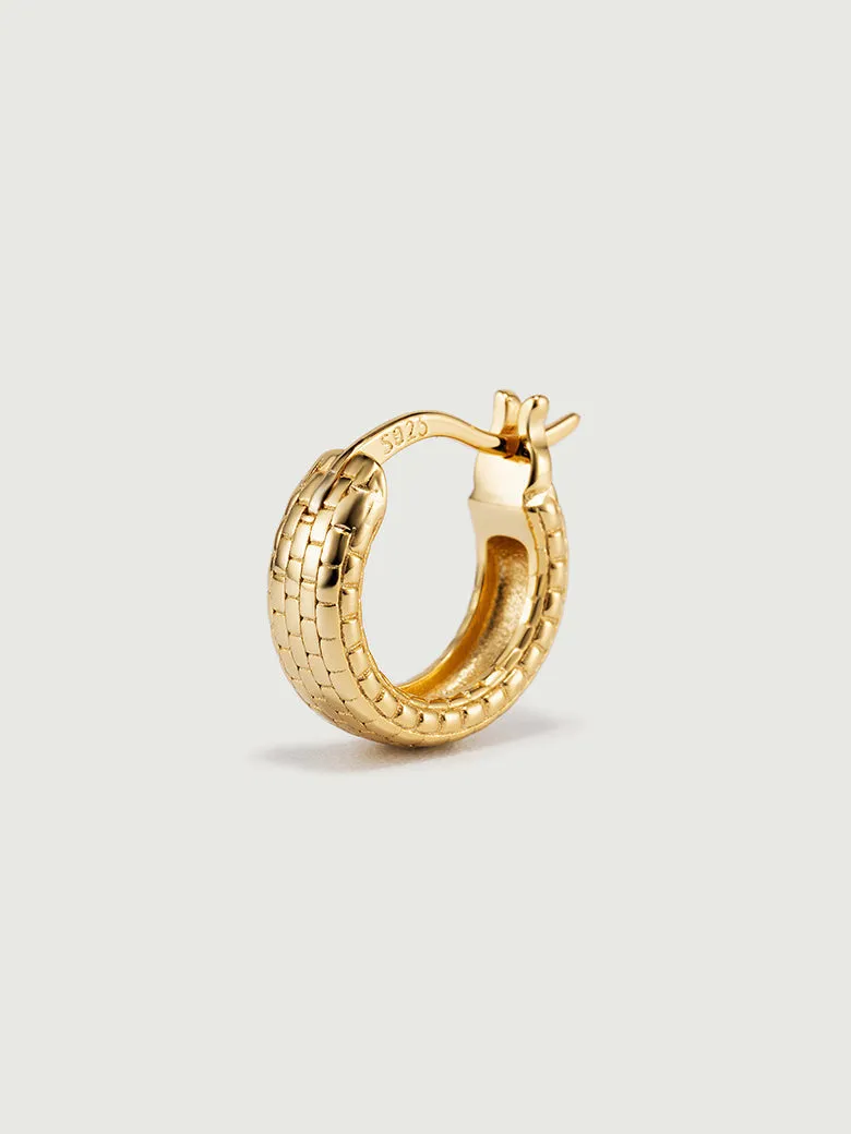 Treaded Edge Hoop Earrings