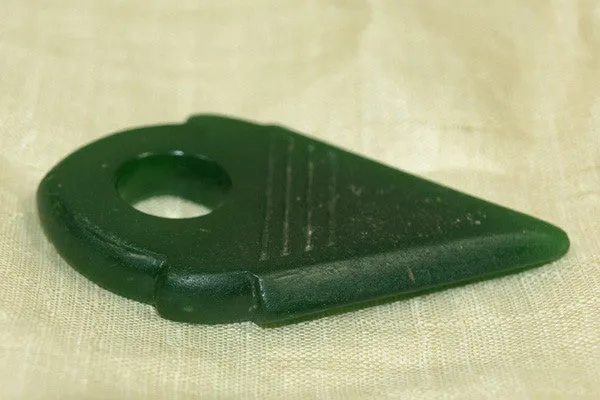 Tuareg Glass "Key", Emerald Green