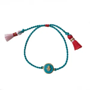 Turquoise Hamsa Thread Bracelet