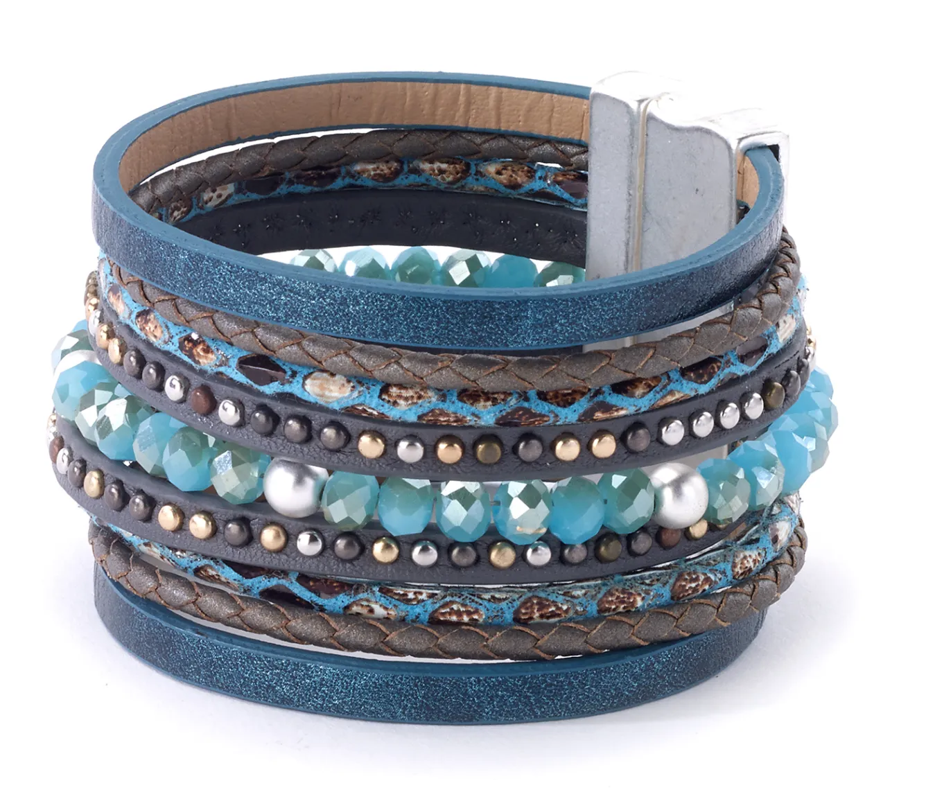 Turquoise Leather Cuff