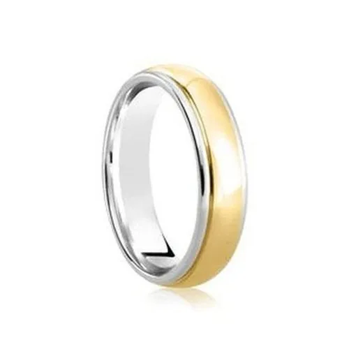 Two tone Polished Wedding Ring