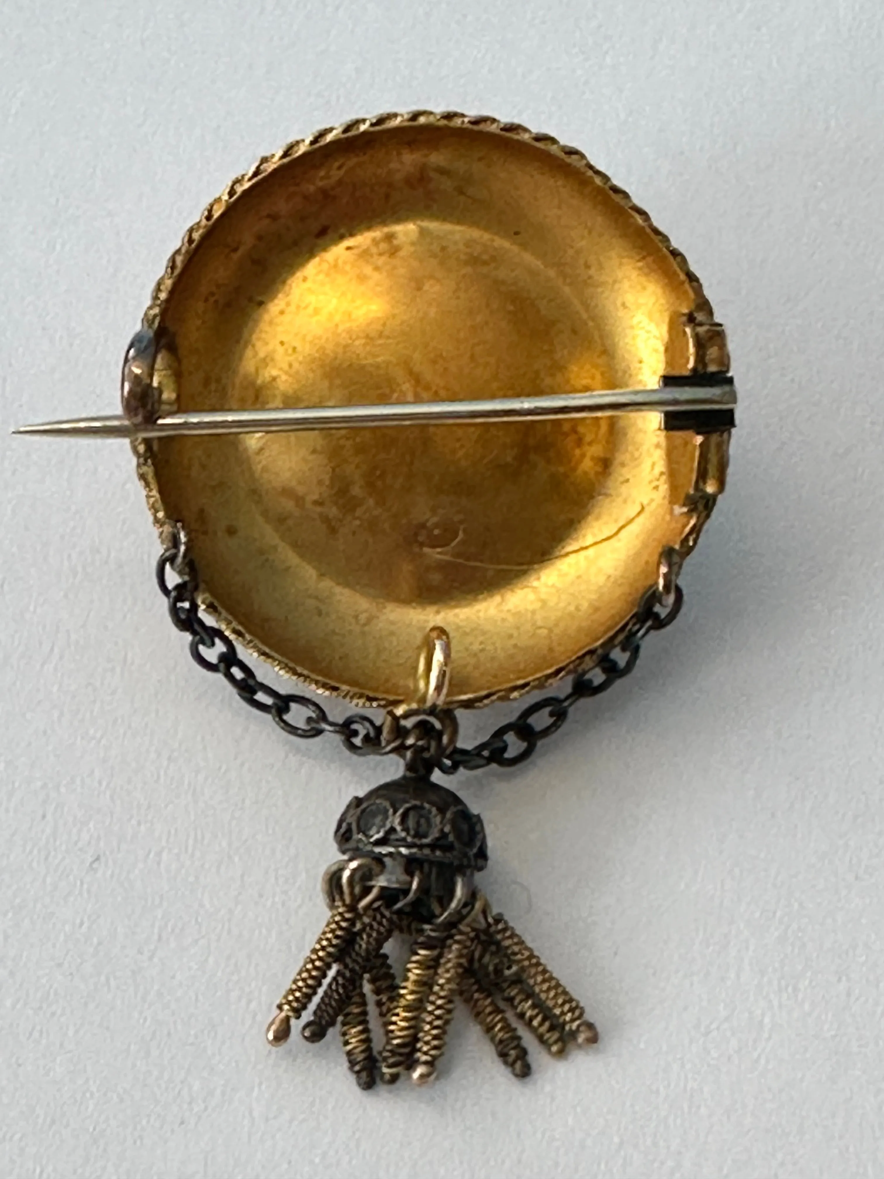 Victorian Brooch Pin. 14k Yellow Gold with Carved Coral Rose. Late 19th Century