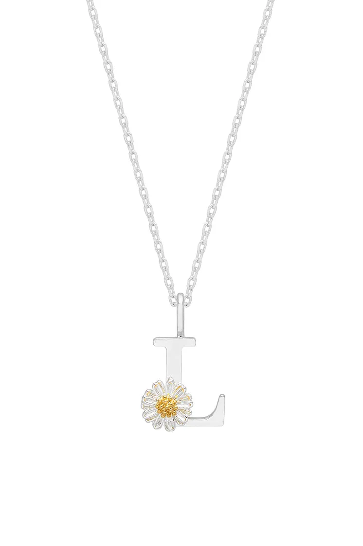 Wildflower Initial Pendant