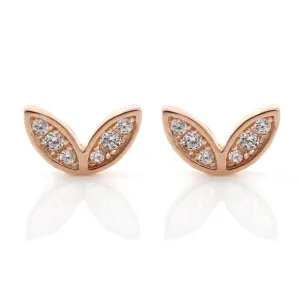 Winged Diamond Earrings - 18ct Rose Gold