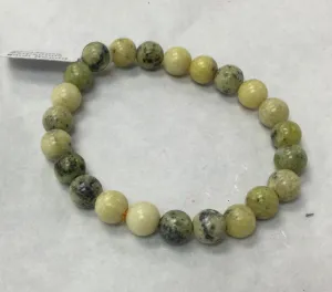 Yellow Turquoise/Serpentine 8mm Bracelet