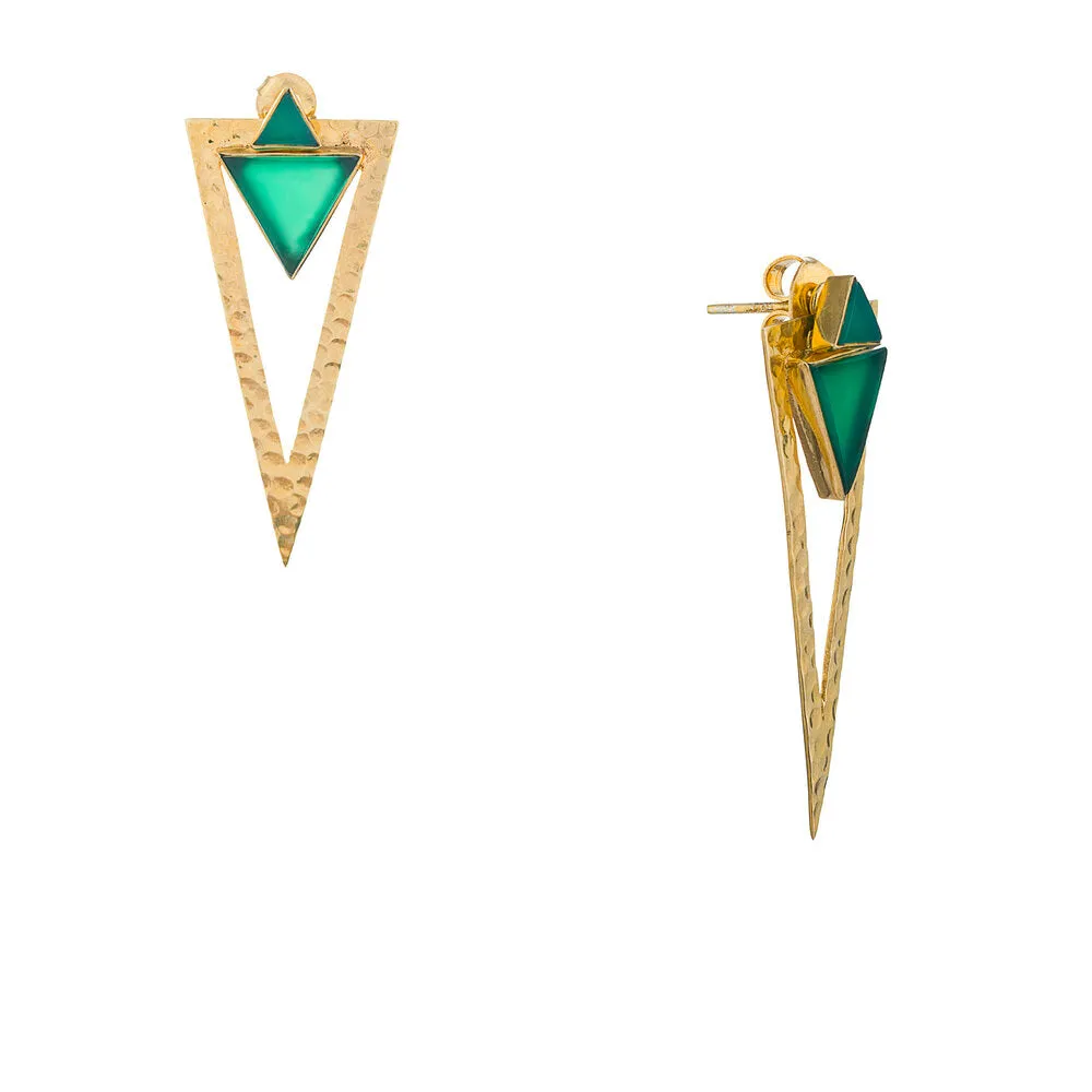 Zaha, Green Onyx Gold Vermeil