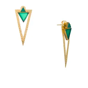 Zaha, Green Onyx Gold Vermeil
